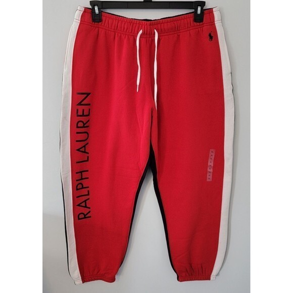 POLO RALPH LAUREN XL Multi Colorblock Double Knit Jogger Sweatpants MSRP $138
